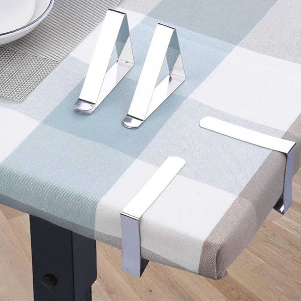 Stainless Steel Table Cloth Clips for Secure Hold - Smarsty