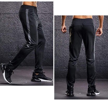 Men Sport Pants Running Pants With Zipper Pockets Soccer Training Jogging Sports Trousers Fitness Football Leggings Sweatpants - Smarsty