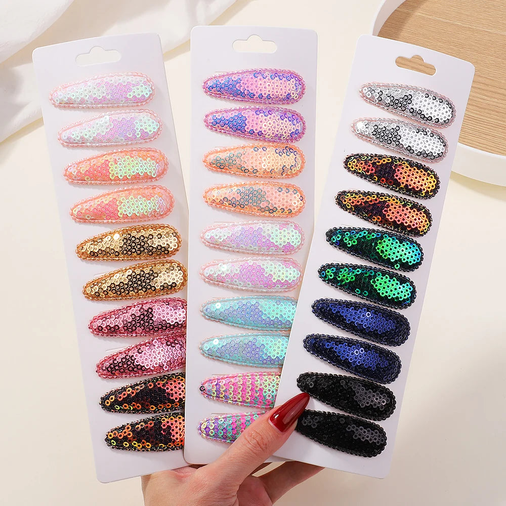 10 Pcs Cotton Alloy Hair Clips for Kids - Smarsty