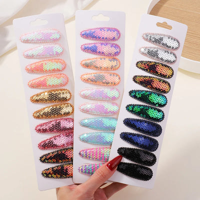 10 Pcs Cotton Alloy Hair Clips for Kids - Smarsty