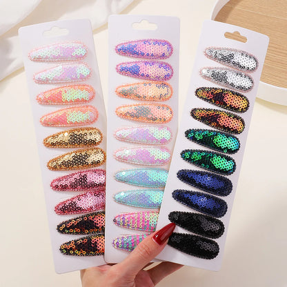 10 Pcs Cotton Alloy Hair Clips for Kids - Smarsty