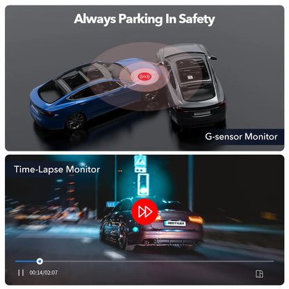 4K Dashboard Camera Front And Rear With Night Vision GPS - Smarsty