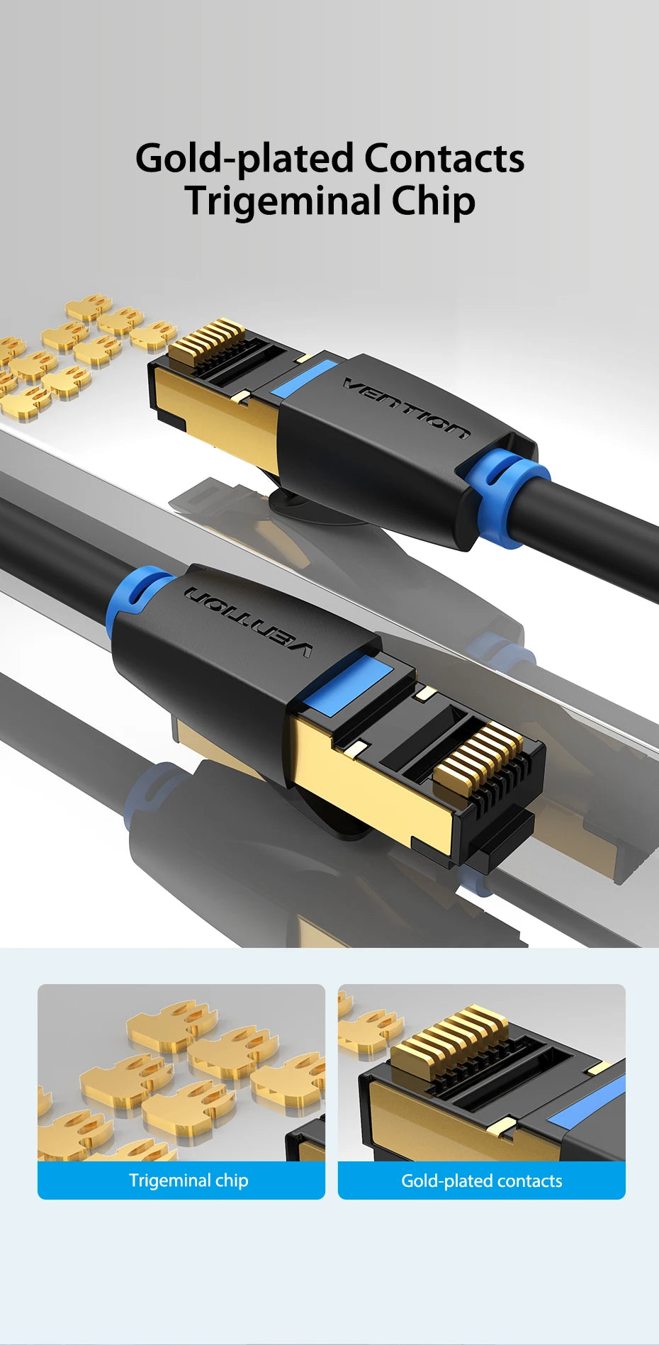 High-Speed Vention Cat8 Ethernet Cable 40Gbps - Smarsty