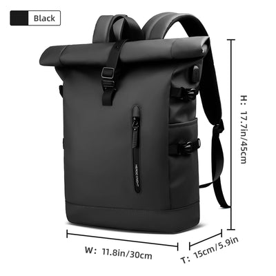 HK Expandable Travel Backpack Men Large Capacity Waterproof 15.6” Laptop Bag Hiking Rucksack Cycling Daypack Bag with USB Port - Smarsty