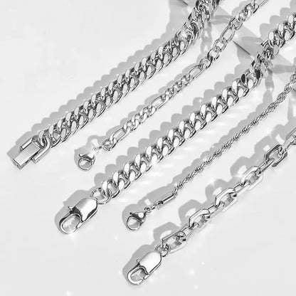 Trendy Stainless Steel Cuban Chain Bracelet for Men - Smarsty