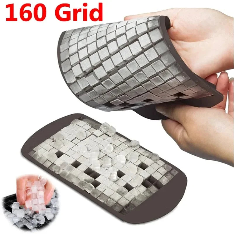 4/6/8/15/160 Grid Big Ice Tray Mold Giant Jumbo Large Food Grade Silicone Ice Cube Square Tray Mold DIY Ice Maker Ice Cube Tray - Smarsty