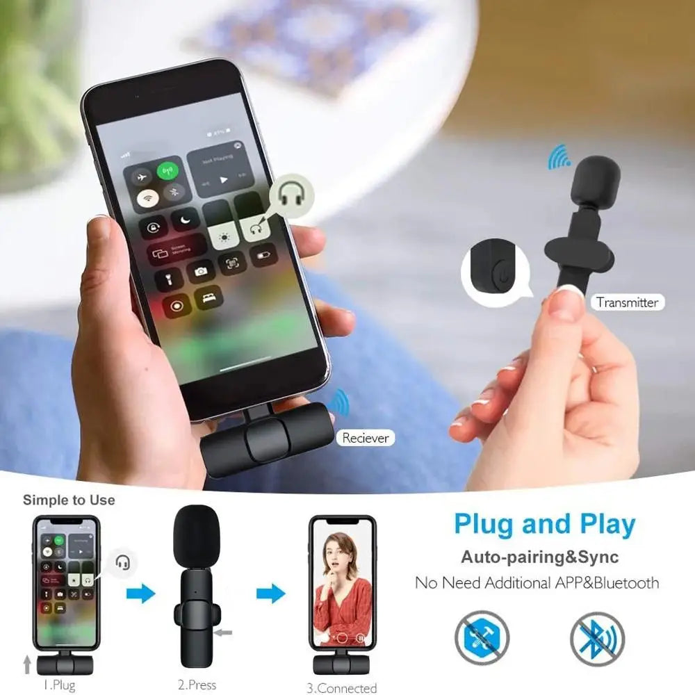 Wireless Lavalier Microphone for iPhone and Android - Smarsty