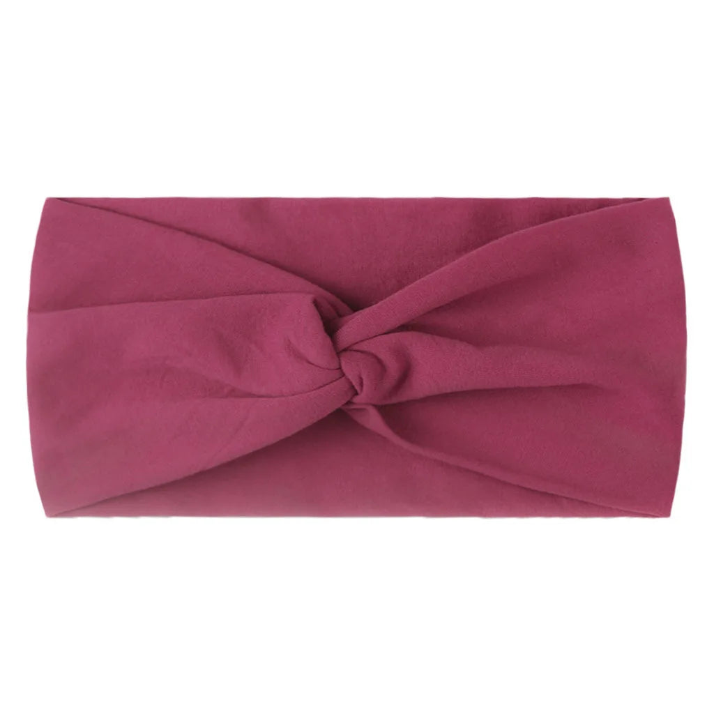 Candy Color Knotted Baby Girl Headband Soft Elastic - Smarsty
