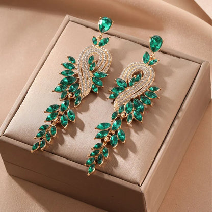 Trendy Long Tassel Leaf Earrings for Unique Holiday Style - Smarsty