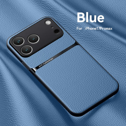 Amour Leather Phone Case For iPhone 17 16 13 12 11 Pro Max 16E Matte Cases For iPhone 17 Air 15 14 Pro Max 16 Plus Back Cover