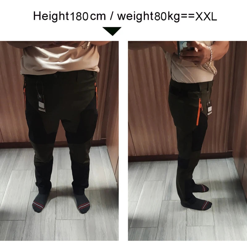 TRVLWEGO Men Summer Sports breathable Pants Hiking Trousers Camping Splash Prevention Quick Dry UV Resistant Elastic Thin - Smarsty