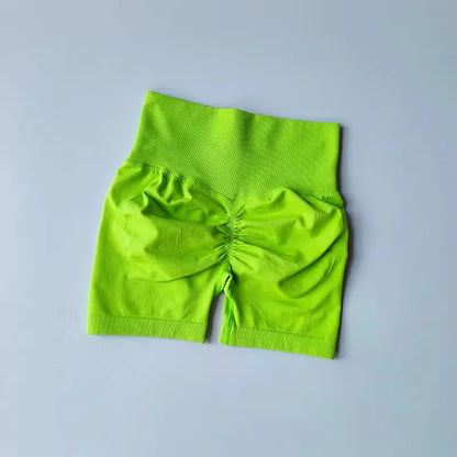 Summer High-Waist Women's Yoga Shorts Breathable Fitness Butt Lift Sports Running Shorts Cycling Push-Up Workout Gym Shorts - Smarsty