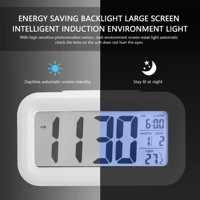 LED Digital Alarm Clock with Calendar Function for Desk - Smarsty