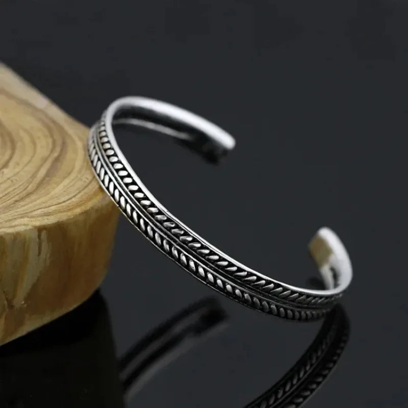Twisted Stainless Steel Cuff Bracelet Durable Fashion Jewelry - Smarsty
