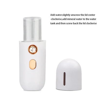 Mini Portable Humidifier Nano Mister Facial Steamer for Hydrated Skin - Smarsty