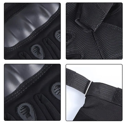 Men's Hard Knuckle Fingerless Gloves for Combat and Hunting - Smarsty
