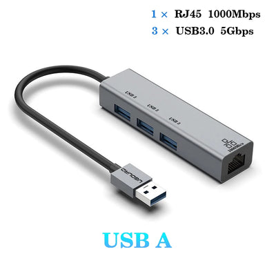 USB C Hub Docking Station With Gigabit Ethernet 100W Charge - Smarsty
