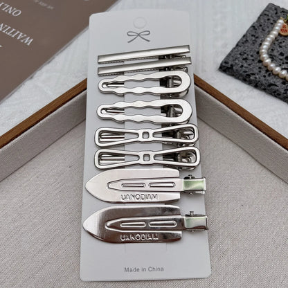 Silver Metal Duckbill Hair Clips for Stylish Women - Smarsty