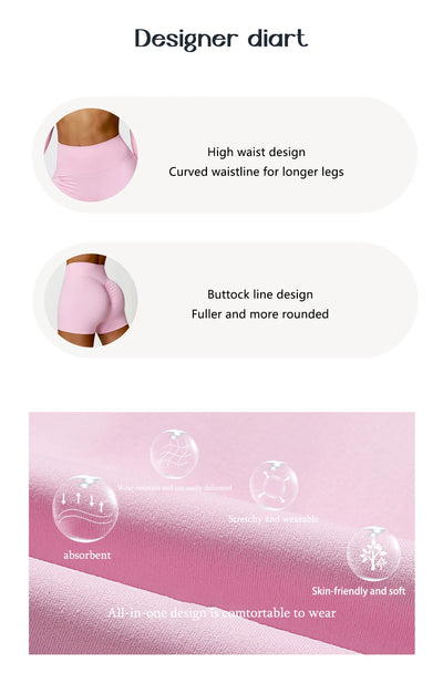 Ctenkevet Solid Color Women Fitness Quick-Dry Sport Short Women Cycling Soft Training Shorts Jog High Waist Yoga Short Legging - Smarsty
