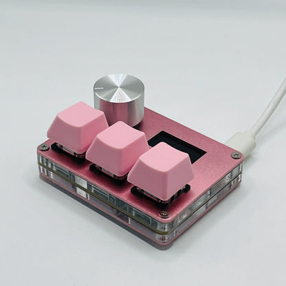 Magnetic Pink Rapid Trigger Hall Switch Keyboard With Knob