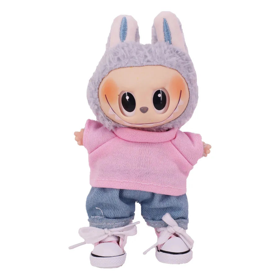 3.8cm Doll Shoes For labubu 17cm Plush Doll Clothes Accessories Girl's Toys ,Christmas Festival Birthday Gift