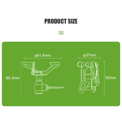 BRS Outdoor Gas Stove Mini Camping Gas Burner 25g Ultralight Titanium Picnic Hiking Cooking Stove Survival Furnace BRS-3000T by Smarsty