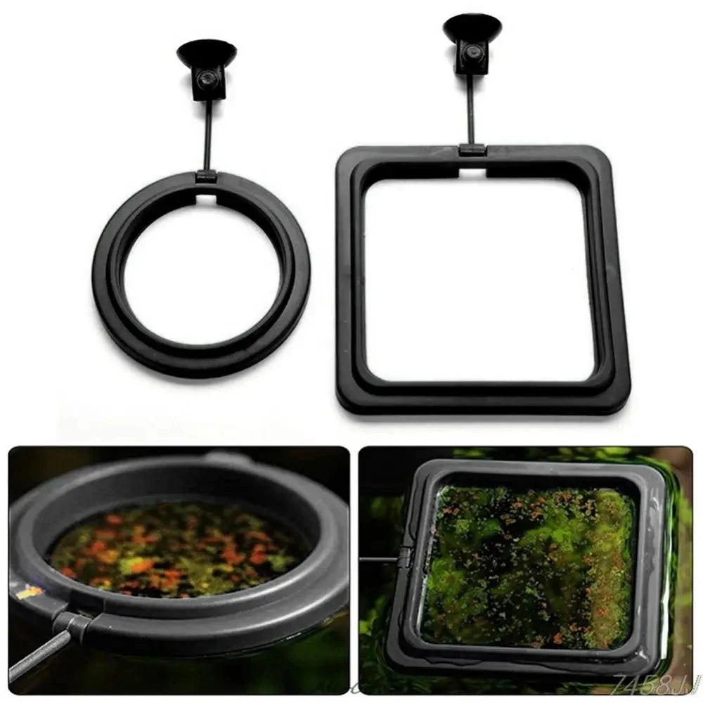 Black Aquarium Feeding Ring with High Capacity Design - Smarsty