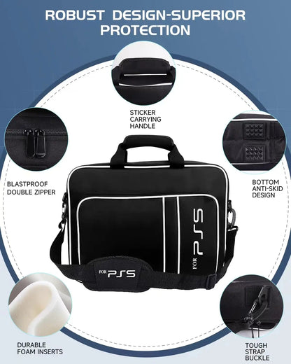 PS5 Travel Case with Efficient Storage and Protection - Smarsty