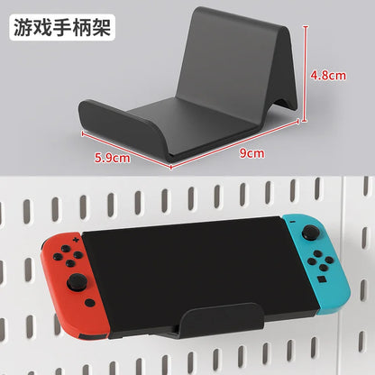 No Punching Pegboard Wall Organizer Panel Shelves For Gamer Room,bathroom,kitchen Storage Rack Organizer Pegboard Accessories by Smarsty