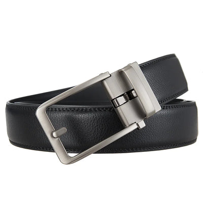 Men's Genuine Leather Click Belt Automatic Buckle High Quality - Smarsty