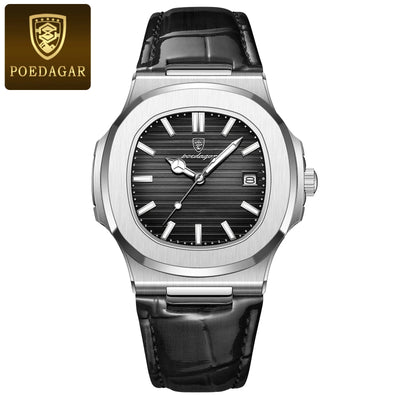 Luxury Waterproof Square Men's Quartz Watch with Luminous Dial - Smarsty