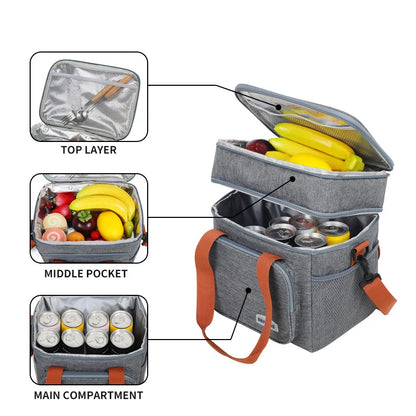 Large Capacity Crossbody Lunch Bag Thermal Insulation - Smarsty
