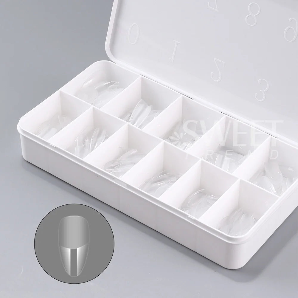 550pcs Matte Almond Coffin Nail Tips for DIY Manicure - Smarsty