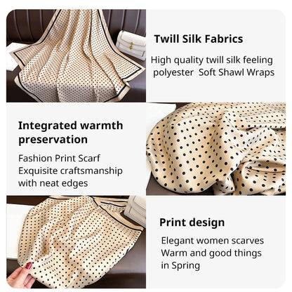 Silk Square Hair Scarf Sunscreen Beach Wrap - Smarsty