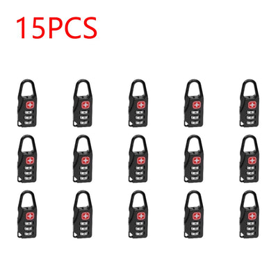 Outdoor Backpack Handbag Zipper Lock Anti Theft Portable Mini Combination Code Number Lock for Travel Backpack Accessories - Smarsty