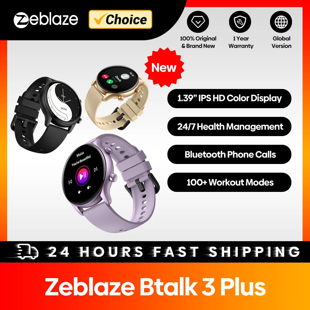 Zeblaze Btalk 3 Plus Smartwatch with Voice Calling - Smarsty