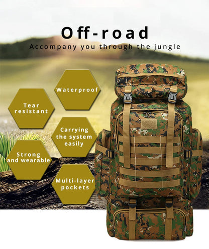 Rilibegan Men Travel Backpack Tactical Climbing Outdoor Hiking Camouflage Multifunctional Bag Men Backpack - Smarsty