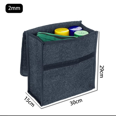 1PC Dark gray car felt storage box car storage bag enlarged and thickened soft felt storage box household storage box - Smarsty