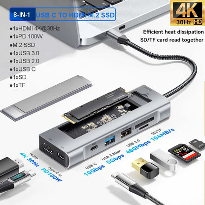 Usb C Hub With Highcapacity Ssd Storageunit Hdmi Dock