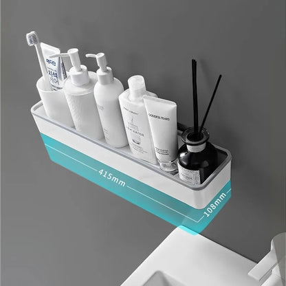 Wall Mounted Bathroom Storage Cabinet Organizer White Shelving Solution - Smarsty