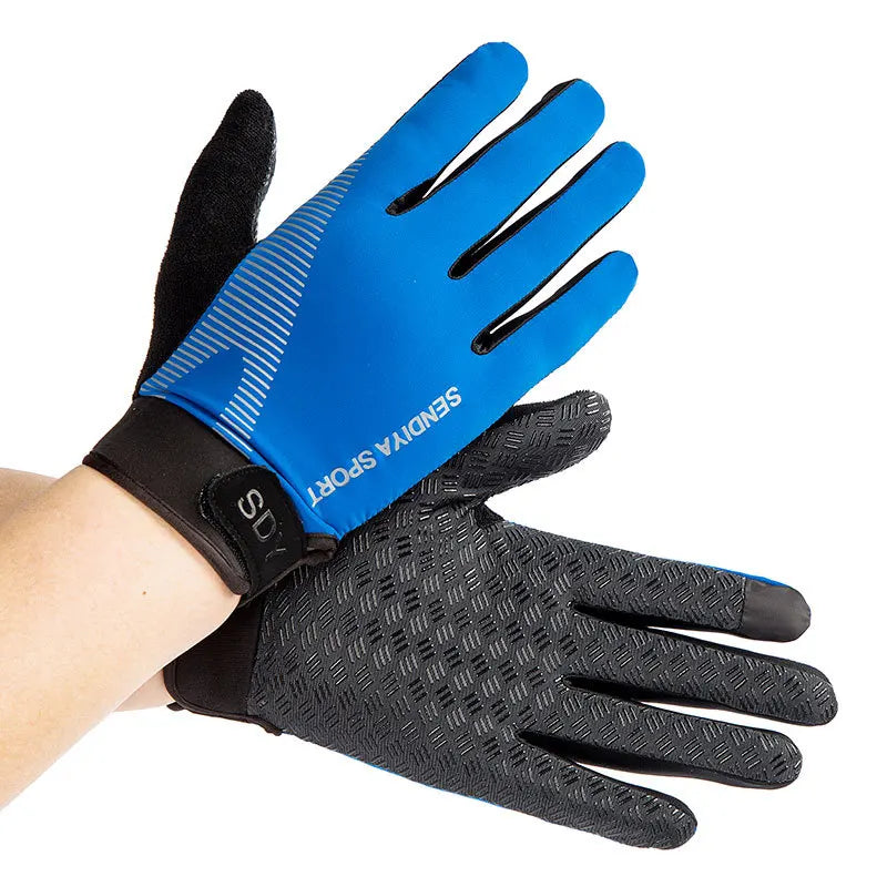 Men Full Finger Cycling Gloves Touch Screen Outdoor Sports - Smarsty