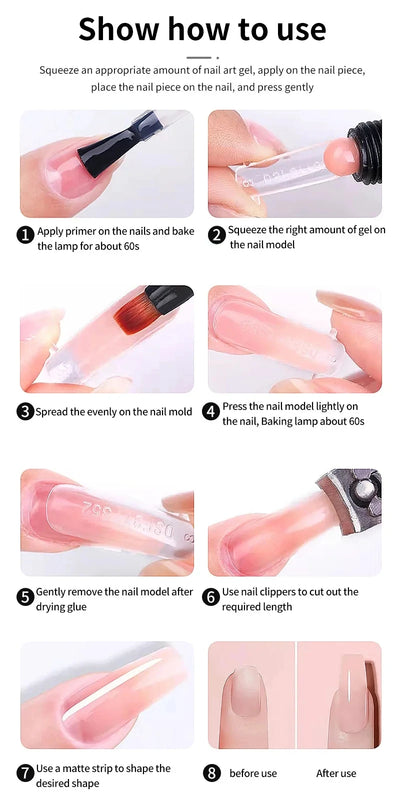 Professional Gel Nail Polish Kit with UV LED Dryer - Smarsty