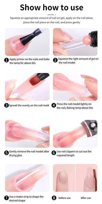 Professional Gel Nail Polish Kit with UV LED Dryer - Smarsty