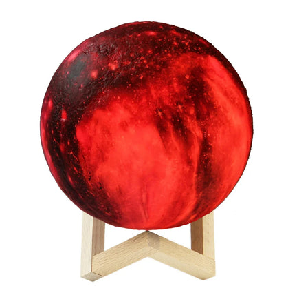 3D Printed Moon Lamp with Remote 16 Colors LED Night Light - Smarsty
