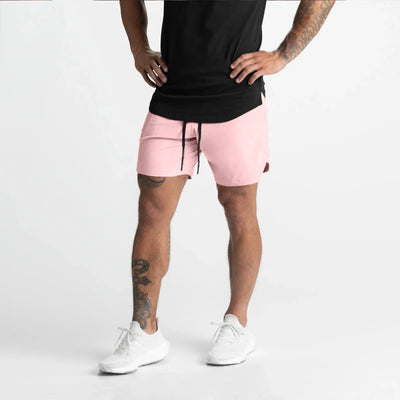 2024 New Men's Shorts Single-Layer Woven Quick Dry Solid Color Running Fitness Sports Casual American Fifth Pants Comfortable - Smarsty