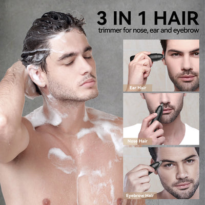 MAXGROOM Nose Hair Trimmer for Men Rechargeable 360 Rotating Dual-Blade Electric Shaver Eyebrows Nose Hair Trimmer Painless Safe - Smarsty