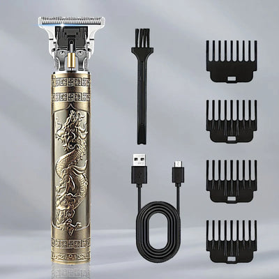 LCD Electric Hair Clipper for Men Oil Shaving Head Pusher Sculpture Shaver Rechargeable Hair Trimmer Hairdressing Set Gifts - Smarsty