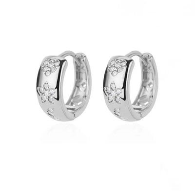 Stainless Steel Star Hoop Earrings Gold Tone Hypoallergenic - Smarsty