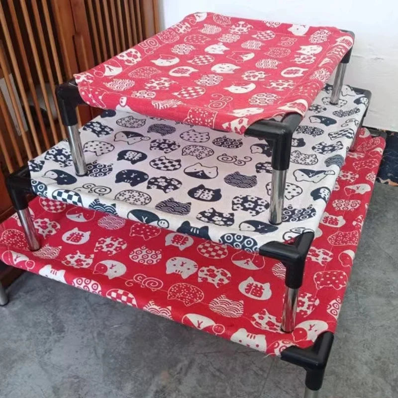 Portable Elevated Dog Bed with Washable Fabric - Smarsty