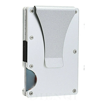 Slim Wallet For Men - Front Pocket RFID Blocking Minimalist Wallet For Men - Metal Wallet With Money Clip For Men - Smarsty